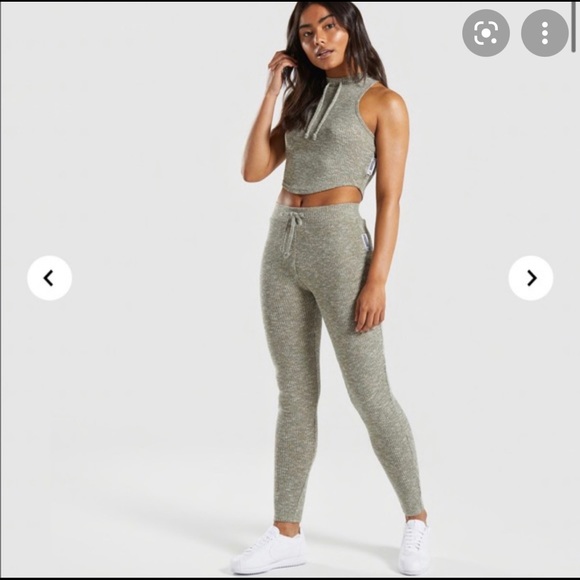 Gymshark Washed Khaki Marl Slounge Set | Size Small | Great condition! - Picture 1 of 10